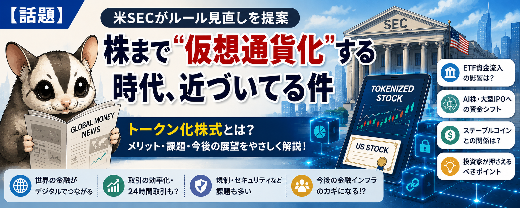 トークン化株式をやさしく解説する記事サムネイル